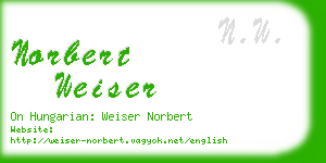 norbert weiser business card